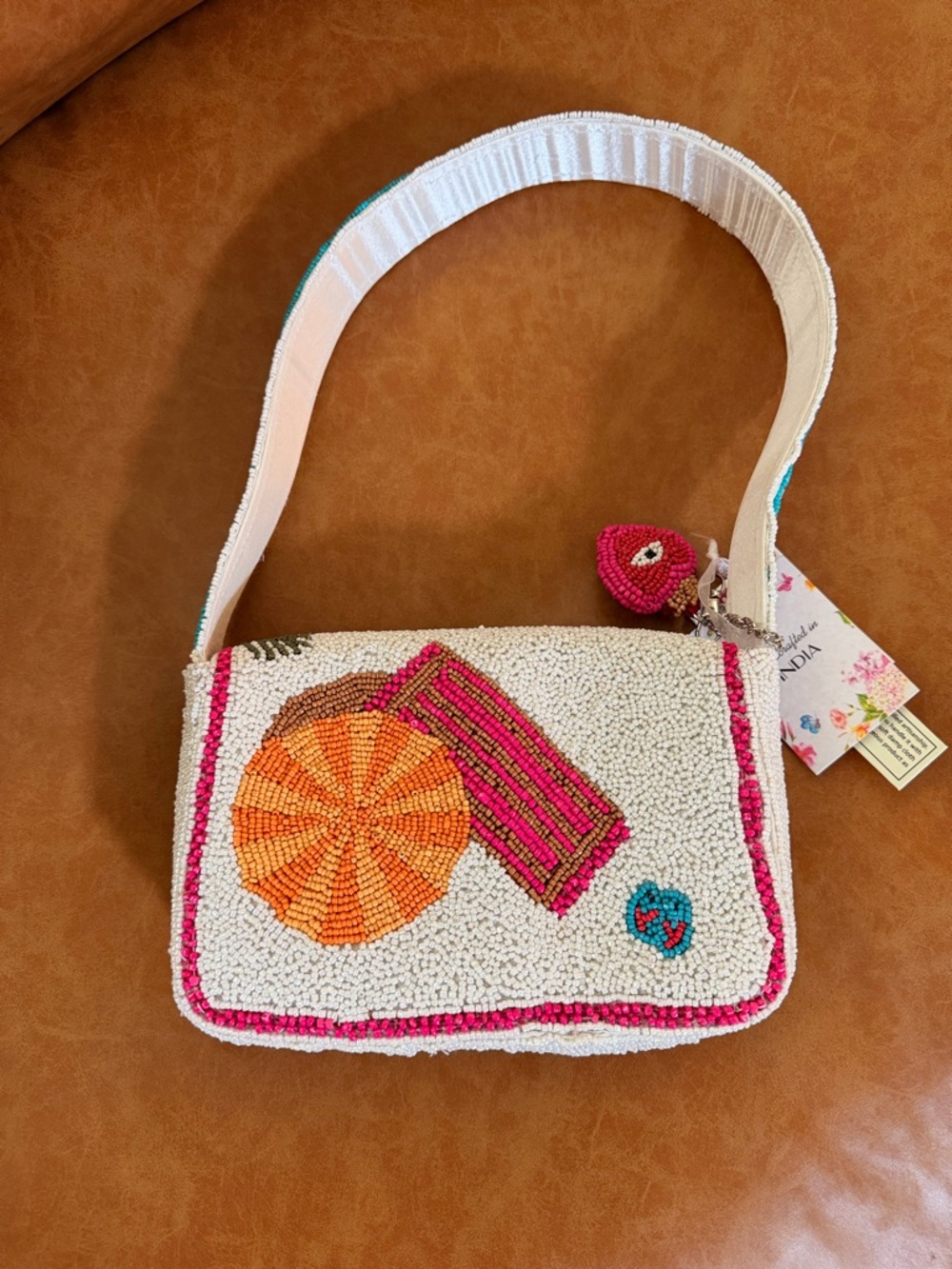 Viral TJ Maxx Beaded Crab Evil Eye Bag Made in India Colorful TikTok Trend Purse - Picture 8 of 15